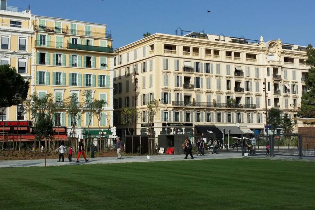Spacious 3 Bedroom Flat Nice Center - Magnificent View-Parking Bagian luar foto