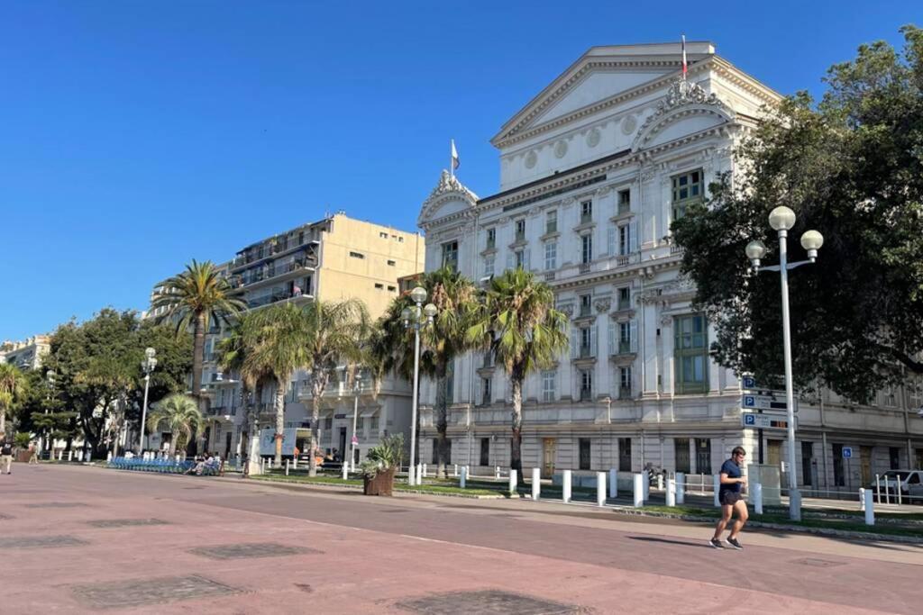 Spacious 3 Bedroom Flat Nice Center - Magnificent View-Parking Bagian luar foto