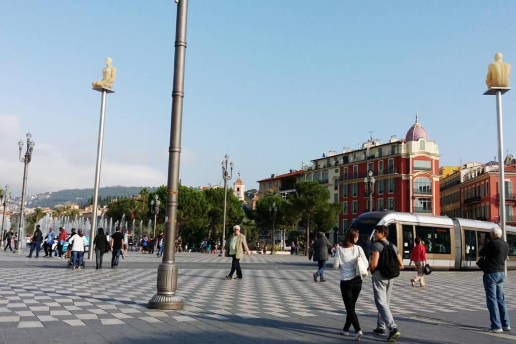 Spacious 3 Bedroom Flat Nice Center - Magnificent View-Parking Bagian luar foto