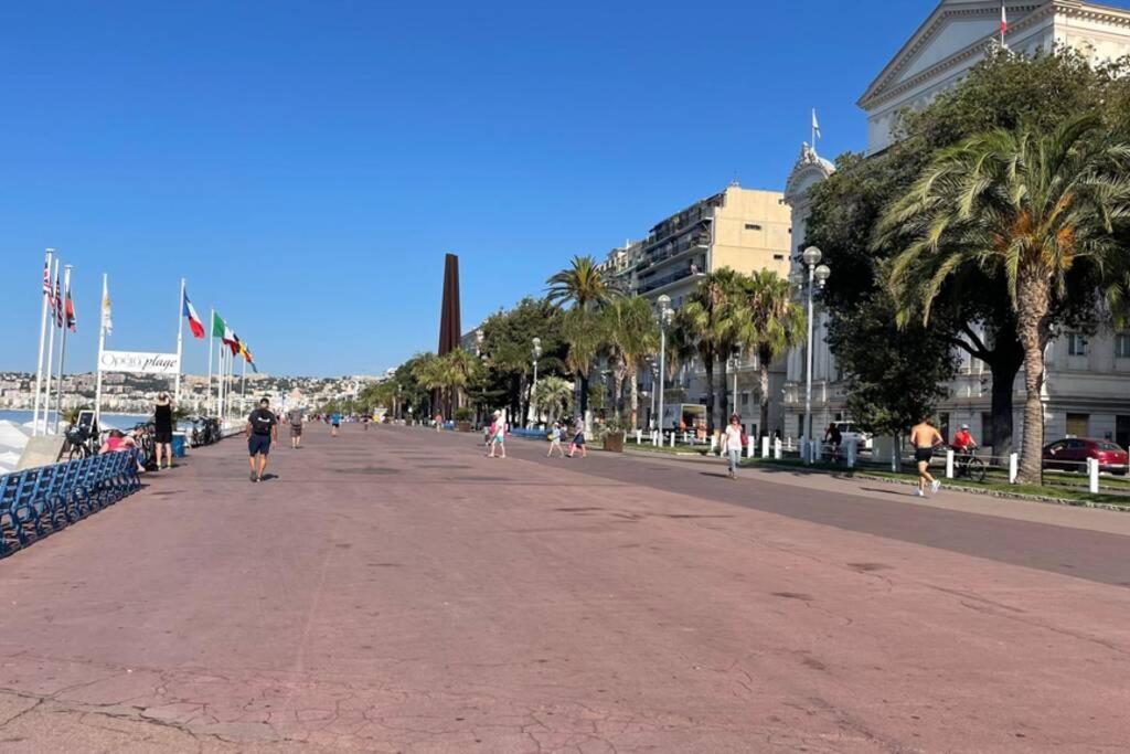 Spacious 3 Bedroom Flat Nice Center - Magnificent View-Parking Bagian luar foto
