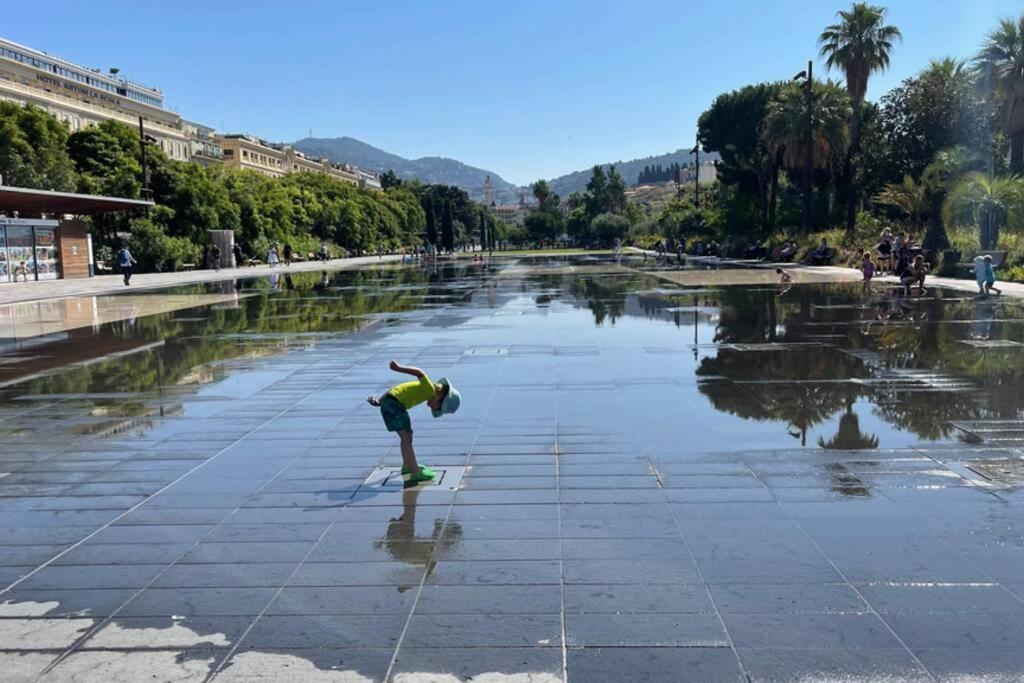 Spacious 3 Bedroom Flat Nice Center - Magnificent View-Parking Bagian luar foto