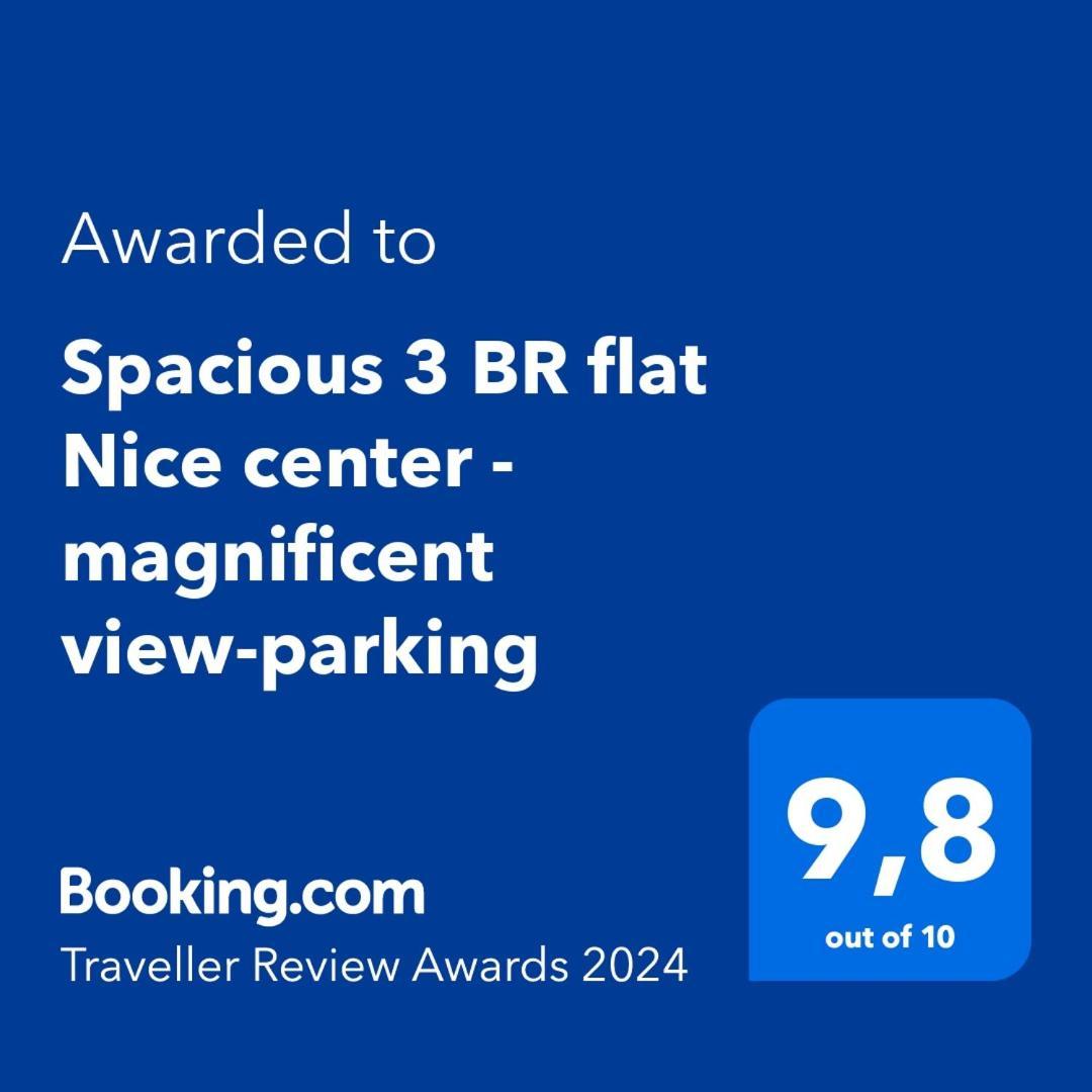 Spacious 3 Bedroom Flat Nice Center - Magnificent View-Parking Bagian luar foto